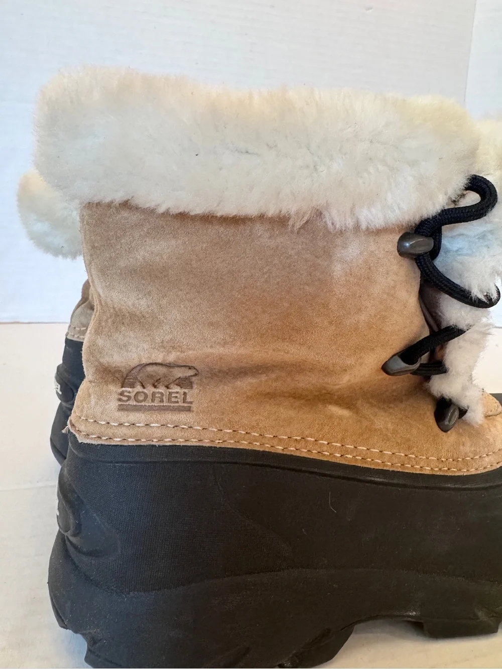 Sorel Women Snow Angel Lace Insulated Winter Boots Rootbeer/Black Size 7.5